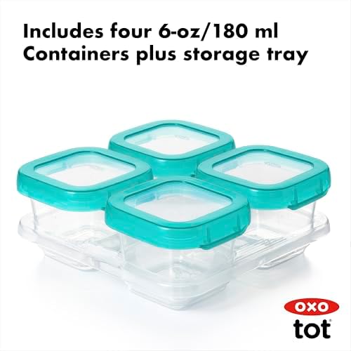 OXO Tot Baby Blocks Food Storage Containers, 6 oz - Image 2