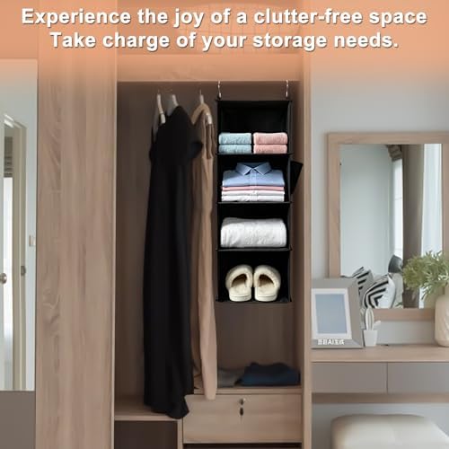 Hanging Closet Organizer and Shelves, 4 Shelves - Image 4