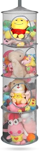 Hanging Stuffed Animal Storage Hammock Net 4 Tiers by coastalrose