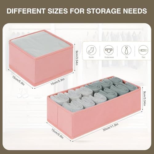 DIMJ Drawer Organizers for Clothing, Fabric Closet Organizers and Storage - Image 2