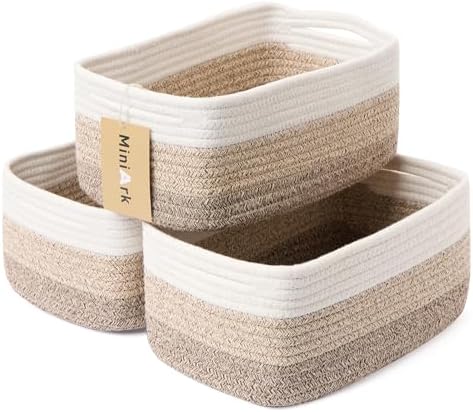 MiniArk Small Storage Baskets for Organizing | Closet Organizer Bins | Shelf by MiniArkStorageBasketsHome