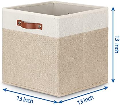 Temary Cube Storage Bins 13 Inch Fabric Storage Cubes Storage Baskets - Image 2