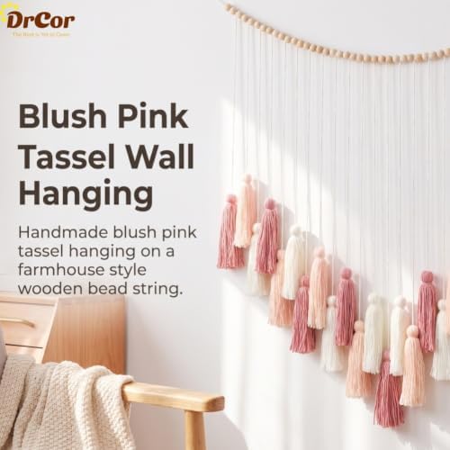 DrCor Blush Pink Tassel Garland - Image 5