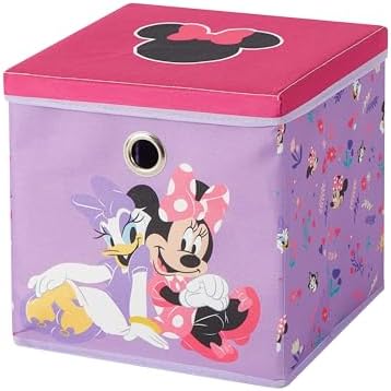 Idea Nuova Disney Minnie Mouse Collapsible Fabric Storage Cube, 10” Organizer by IdeaNuovaCharacterShop