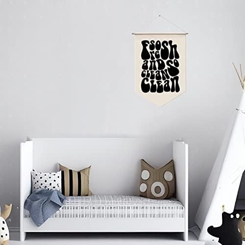 So Fresh and so Clean Clean, Laundry Room Wall Hanging, Funky Banner Wall Art - Image 2