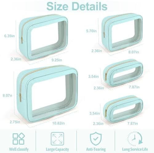 YOPCDJ 5PCS Diaper Bag Organizer Pouch, Cosmetic Bag Set, TSA Approved Toiletry - Image 2
