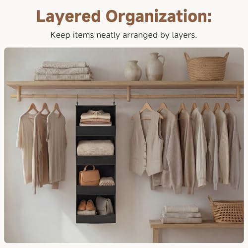 StorageWorks Basics Hanging Closet Organizer, Foldable Storage Organizer - Image 7