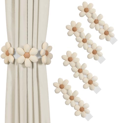 KLOGTSIND Flower Curtain Tiebacks, Decorative Curtain Holdbacks No Drill by KLOGTSINDDirect