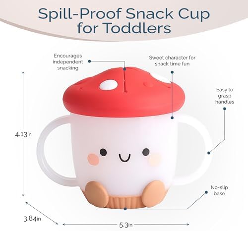 Itzy Ritzy Toddler Snack Cup, Spill-Proof w/Soft Silicone Lid - Image 4