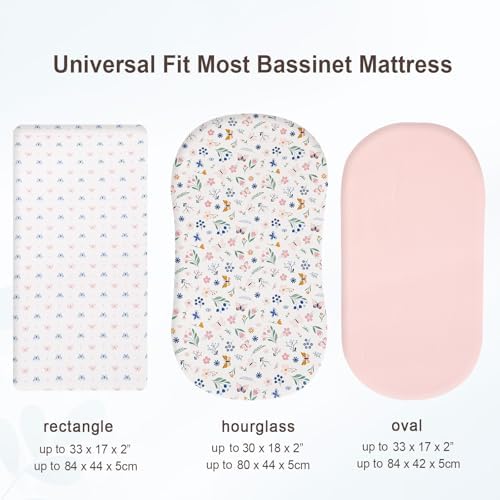 david's kids 3 Pack Bassinet Sheets, Ultra Soft Breathable Comfortable Baby - Image 7