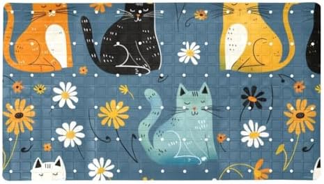 Shower Mat Non Slip, Cat Daisy Anti Slip Bath Mat by Anna+Cowper