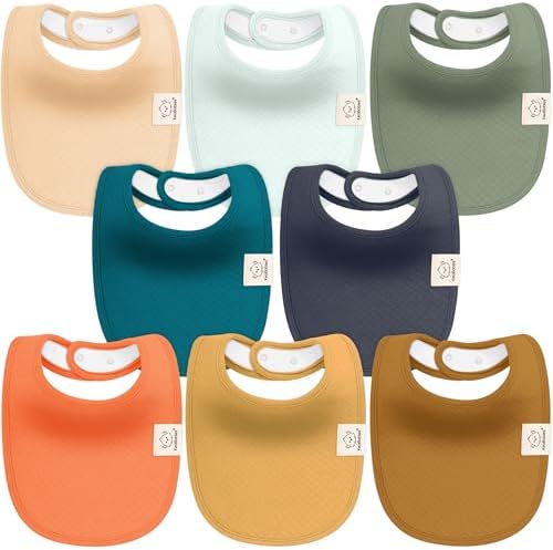 KeaBabies 8-Pack Baby Bibs for Drooling and Teething by KeaBabies