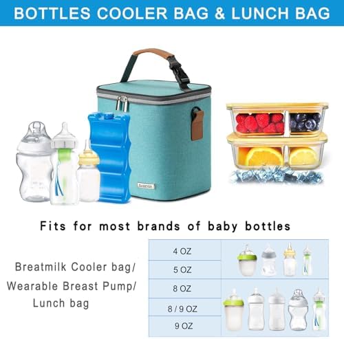 Breastmilk Cooler Bag with Ice Pack Fits 6 Baby Bottles Up to 9 Ounce, Baby - Image 2