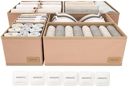 Dresser Drawer Organizer Clothes, 6 Pack Foldable Storage Boxes by Unknown