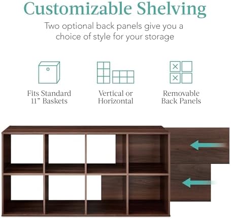 Best Choice Products 8-Cube Storage Organizer, 11in Shelf Opening, Display Shelf - Image 3