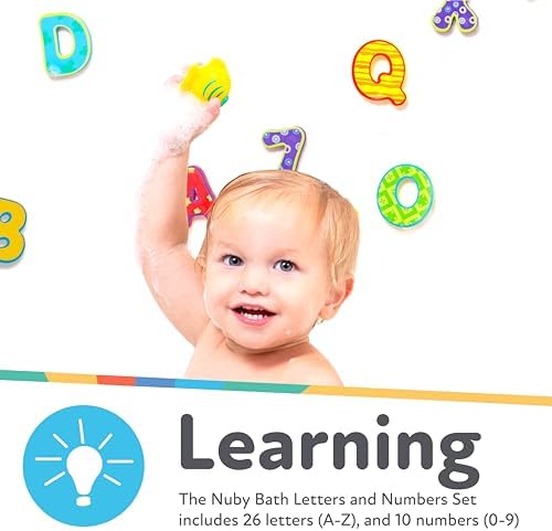 Nuby Floating Bath Tub Alphabet and Numbers Set - Image 3