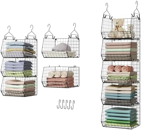 X-cosrack 5 Tier Closet Hanging Organizer, Clothes Hanging Shelves by X-cosrack
