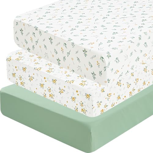 david's kids 3 Pack Fitted Crib Sheets, Ultra Soft Breathable Comfortable Baby by davidskids