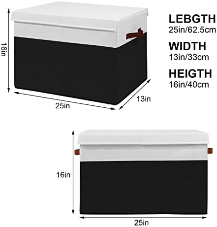 Large Toy Storage Box with Lid, Toy Chest Bin Boxes Basket with Dividers - Image 4