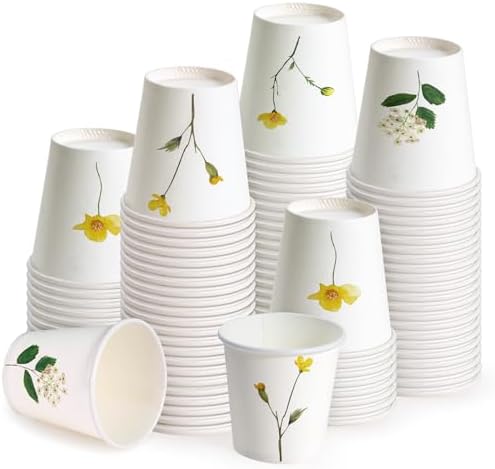 WRAPAHOLIC 3oz Wildflower Bathroom Cups by WRAPAHOLIC