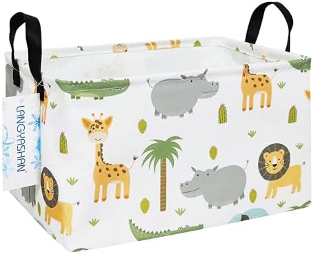 Rectangular Collapsible Animal Storage Basket Nursery Organizer by LANGYASHAN