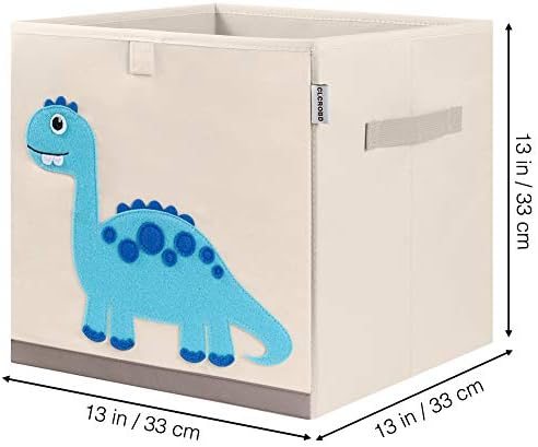 13 Inch Animal Cube Storage Bins, Foldable Fabric Kids Toy Box & Toy Chest - Image 2