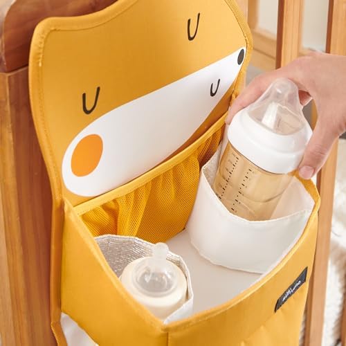 SUNVENO Hanging Diaper Caddy for Crib, Baby Diaper Stacker and Nursery Organizer - Image 5
