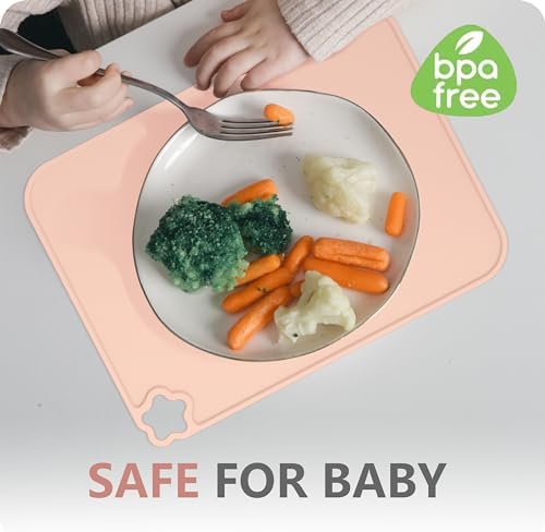 Silicone Placemat for Toddles Kids Non-Slip Reusable Portable Kids Placemats - Image 5