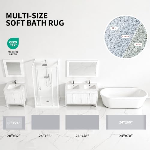 ILANGO Bathroom Rugs 60" × 24", Extra Soft Absorbent Microfiber Bath Rugs - Image 4