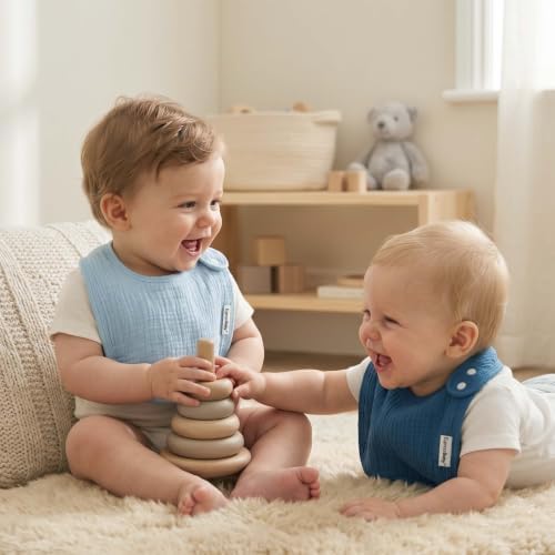 Muslin Baby Bibs for Drooling and Teething, Bibs for Boys Girls - Image 3