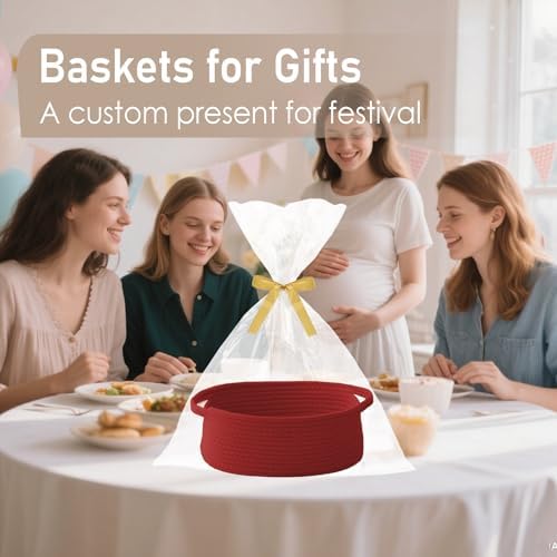 JMvicyroam Small Woven Basket, Empty Gift Basket - Image 4