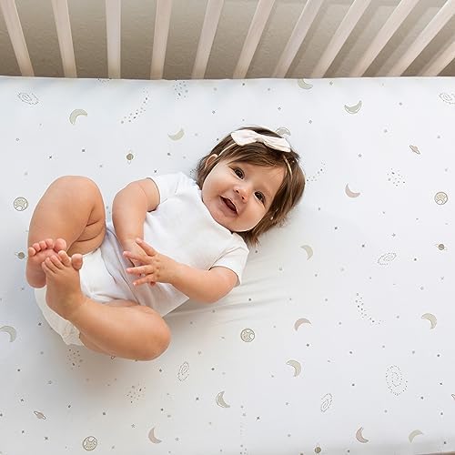 Sorrel + Fern Baby Crib Sheets Neutral, Fitted 2-Pack - Image 5