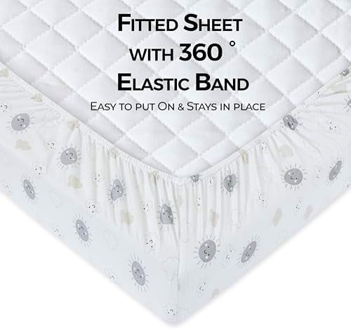 Dreamology Cotton Crib Sheets, 2 Pack, Standard Crib Sheets - Image 5