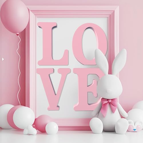 6 Inch Pink Wood Letters Unfinished Wood Letters - Image 4