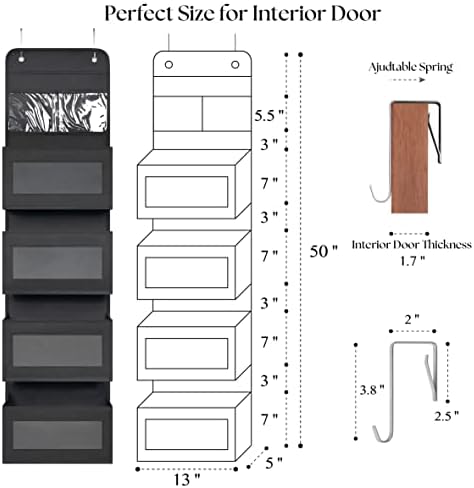 Giraffe Creation Black Over Door Organizer - Image 2