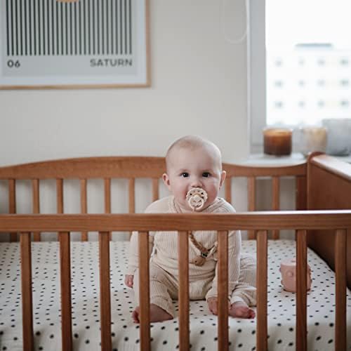 mushie Extra Soft Muslin Fitted Crib Sheet | 192 Thread Count | 28"x 52" - Image 5