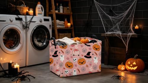 Sanjiaofeng Rectangular Pink Halloween Horror Ghost Storage Basket, Scary - Image 4