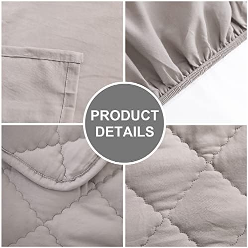 FLXXIE 4-Piece Microfiber Toddler Bedding Set, Somke Grey - Image 4
