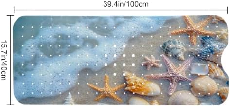 LNOND Summer Beach Bathtub Mat Non Slip, 40 X 16 Inch Tub Mat - Image 2