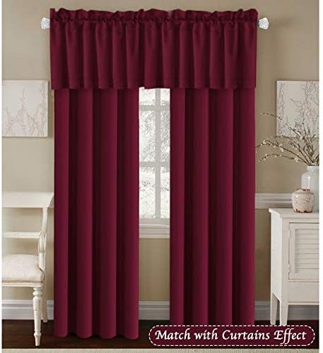 H.VERSAILTEX Blackout Valances for Windows, Kitchen Window Valance Curtains for - Image 3