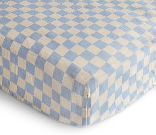 mushie Extra Soft Muslin Fitted Crib Sheet | 192 Thread Count | 28"x 52" - Image 2