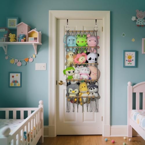 42 Cm Wide Over The Door Stuffed Animal Storage Hammock - Image 6