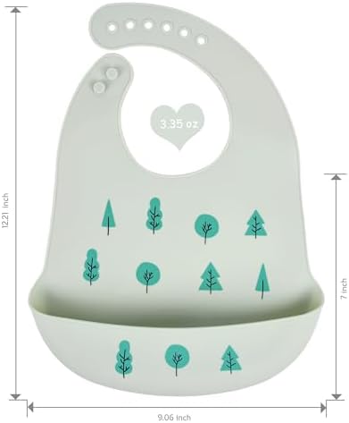2 Pack Silicone Baby Bibs Adjustable Fit Waterproof Bib - Image 2