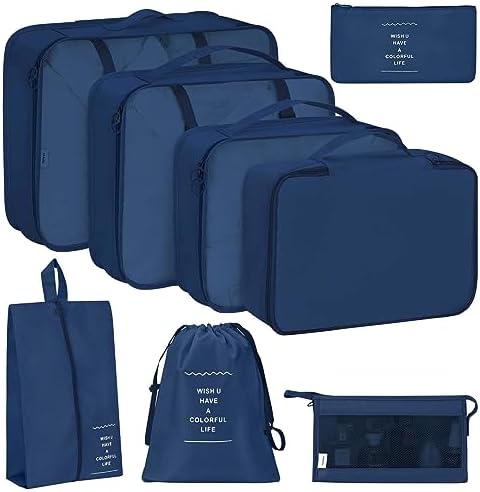 KPX 8 Set Packing Cubes for Travel, Luggage Packing Organizers Accessories by KPX