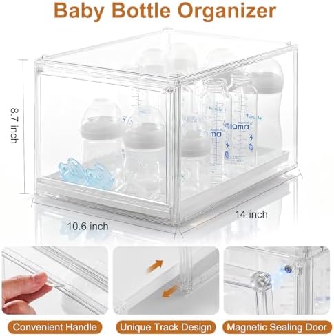 ERTIUANIO Baby Bottle Organizer, Baby Bottle Station Organizer - Image 2