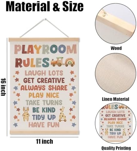 Playroom Decor Boho Poster Hanger, Nursery Decor Play Room Wall Decoration - Image 6
