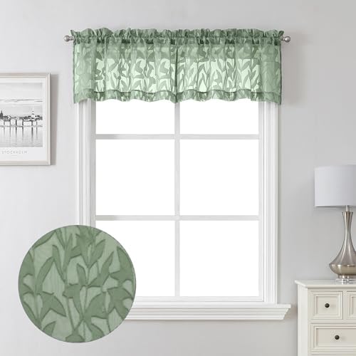Lecloud Leia 14 Inch Sage Valance by Lecloud