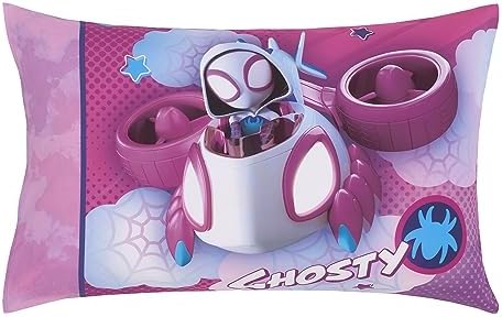 NoJo Marvel Ghost Spider, Go Ghosty Purple, and Blue 4 Piece Toddler Bed Set - Image 4