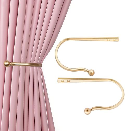 Mini Ball Curtain Holdbacks 4 Pack, Solid Zinc Alloy Wall Mounted Curtain - Image 2