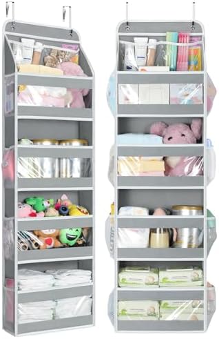 Yecaye 5 Tier Over the Door Organizer, Swing-proof Door Organizer Hanging by Yecaye